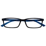 OPULIZE See Blue Light Blocking Reading Glasses Black Blue Arm Computer Gaming Anti Glare Mens Womens B9-1 +1.50