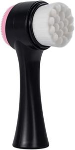 Beomeen Face Brush 2 in 1, Facial Cleansing Brush And Pore Deep Cleansing Exfoliating Manual Dual Face Brush Silicone Face Scrubber with Soft Bristles For Massaging, Sensitive, Delicate and Dry Skin