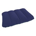 Milestone Camping 88070 Inflatable Pillow / Camping & Travel Pillow / Waterproof Flocked Surface / Easy Inflate & Deflate / Lightweight & Compact / 53cm x 26xcm Inflated Size,Blue