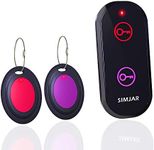 Basic Key Finder with 2 Receivers & 1 Remote, Simjar Wireless Remote Control RF Key Finder Locator Tracker for Keys Wallet Phone Luggage