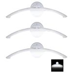 JACKAL® 6 Watt Led Mirror Picture Wall Light with Adjustable Arm, Cool Day White - Pack of 3 | Wall Mounted Lighting Fixtures | Bathroom Over Mirror Lamp Sconces | Make-up Mirror Front Lamp