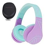 Bluetooth Headphones for Kids, PowerLocus Wireless Foldable Headphones Over Ear, Headphone with Microphone, 85DB Volume Limit, Wireless and Wired Headset with Micro SD, FM for Cellphones, Tablets, PC