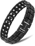 MagnetRX® Ultra Strength Magnetic Bracelet - Effective Stainless Steel Magnetic Bracelets for Men - Adjustable Bracelet Length with Sizing Tool for Perfect Fit (Black)