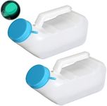 Ilyever Upgraded Urinals for Men with Glow in The Dark,1000ml Thick Pee Bottles with Lid,Spill Proof Urinal Bottle for Car,Hospital,Elderly & Incontinence,2 Pack …