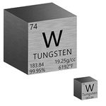 2 Pieces Tungsten Cube, Pure Metal High Density Element Cube, Metal Density Cubes for Element Collections Lab.Creative Gifts for Teacher, Science