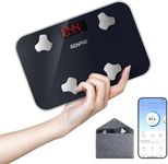 RENPHO Travel Scale for Body Weight, Mini Bathroom Scale for Body Fat, Portable Elis Go Weight Scale for Traveling with Storage Case, 13 Body Composition Sync with App, 400 lbs, 11.02" x 7.09"