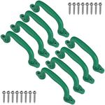 Dolibest 8 Pack Safety Handles, 18cm Non-slip Solid Hand Grips Climbling Frame Grab for Playgroud, Swing Set, Playset, Play House, Indoor Outdoor Monkey Bars & Treehouse Accessories, Green