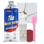 Shower Tray Repair Kit, Bath Repair Kit White, Ceramic Tile Repair Kit, Bathtub and Sink Repair Kit for Repairing Scratches, Dents and Holes on Bathtub, Tiled Floor, Sink, Toilet, Bath Enamel Paint