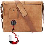 PortoVino Wine Bag - Vegan Leather Wine Purse with Hidden Insulated Wine Compartment - Fashionable Wine Tote - Shoulder Wine Carrier Holds 2 Bottles Ideal for Travel, Parties, and Gifts