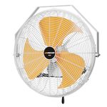 AIRWIZARD 18 Inch Outdoor Wall Fan, 5200 CFM Waterproof Wall Mounted Fan Industrial Grade Metal Outdoor Fans, 3 Speeds, Adjustable Tilt, for Patio, Greenhouse, Garage, Gazebo Use, UL Listed