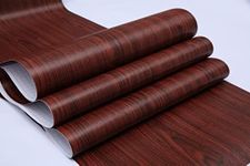 SD ENTERPRISES Self Adhesive Waterproof Wallpaper for Kitchen Living Room Bed Room Furniture Makeover Cabinet Shelf Liner Tile Pattern Removable Contact Paper(Cherry Teak (45X300 CM)