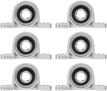 uxcell 6 Pcs KP001 Pillow Block Bearing 12mm Bore Zinc Alloy Inner Ball Mounted Bearing Block Insert Bearing Self-Alignment