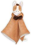 Baby Aves Horse Lovey Baby Security Blanket - Pony Stuffed Plush Animal Blankie 13x13 inches (Brown)