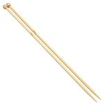 Coopay Bamboo Knitting Needles 5.0mm x 35cm, Warm Wooden Knitting Needles for Arthritic Hands, Knitting Pins Beginners Professional Knitters, Long Needles for Jumpers Blankets Large Projects