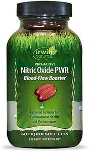 Irwin Naturals Pro-Active Nitric Oxide PWR - 60 Liquid Soft-Gels - Blood-Flow Booster with L-Citrulline, Beet Root & Red Spinach