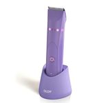 OLOV Bikini Trimmer for Women - Electric Body Trimmer with Replaceable Ceramic Blade Heads, Face Hair Remover Head & USB Recharge Dock - Waterproof Wet/Dry Womens Electric Razor, Ultral Violet