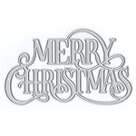 DzIxY Merry Christmas Words Metal Cutting Dies for Card Making Embossing Paper Die Cuts Sets Album Scrapbooking Templates Stencils Storage Pockets