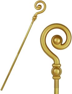 61 in Gold Handheld Staff Prop Walking Scepter Pimp Cane Halloween Walking Stick Cane Costume Accessory