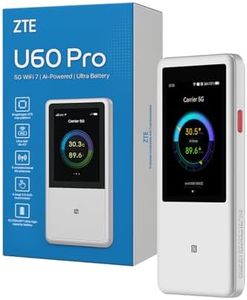 ZTE U60 PRO 5G Unlocked Mobile Wi-Fi Router – Ultra-Fast Portable Hotspot with Dual-Band 5G/4G LTE Connectivity, Supports Multiple Devices, Ideal for Travel, Remote Work & On-the-Go Internet
