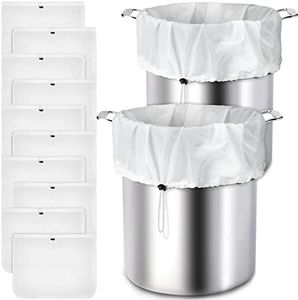 Chumia 10 Pack Brew Bags Reusable Straining Bag Extra Large 26 x 22'' Fine Mesh Bag Strainer Bag Cold Brew Filters Wine Making Supplies Drawstring Cheese Cloth Bag Brew in a Bag for Fruit Cider Beer