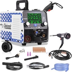 Reboot RBM2000 5-in-1 Welder 120V/240V with Spool Gun - 2025 Upgrade Complete Kit for Aluminum Welding, Steel, Metal Finishing, MIG, Flux Core, Lift TIG, Stick Welding Machine