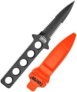 Tekna Ocean Edge Dive Knife, Point Tip, Scuba Gear, Black Blade