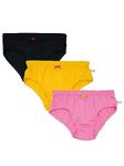 DChica Printed Cotton Panties for Girls's & Girl's | Mid-Waist Hipster Panty with Stretchable Inner Elastic | Kids & Teenagers Full Coverage Briefs, Panties (Multicolor)