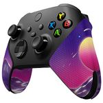 eXtremeRate PlayVital Anti-Skid Sweat-Absorbent Controller Grip for Xbox Series X/S Controller, Professional Textured Soft Rubber Pads Handle Grips for Xbox Series X/S Controller - The Cyber Moon