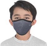 SKS Kids Mask Unique Mask 6 Layered Mask, Reusable & washable mask, For boys and Girl Mask, Elastic Ear loop, Comfortable & Easy to wear, cotton Mask (1Grey)