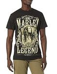 Zion Rootswear Men's Bob Marley Legend Rebel T Shirt, Black, Medium