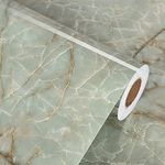 Green Marble Contact Paper for Countertops Waterproof Granite Marble Peel and Stick Wallpaper Decorative Contact Paper Vinyl for Kitchen Cabinets Green Marble Wall Paper for Backsplash 15.8" x 78.7"