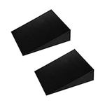 2Pcs Foam Yoga Wedge Blocks Slant Boards Calf Stretcher EVA Lightweight Training Equipment Calf Raises for Calf Stretching Yoga Weightlifting, Black Color 11.5cmx9cmx3cm