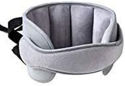 Car Head Support Toddle Car Neck Relief Baby Child Car Seat Adjustable Head and Neck Support Band - A Comfortable Sleep Solution (Gray)