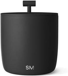 Simple Modern Vacuum Insulated Ice Bucket with Lid and Scoop | for Cocktail, Champagne, Wine, Beer, & Hosting | Stainless Steel 100oz Capacity for Large Parties | Rocks Collection | Midnight Black