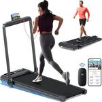 COZYINN Walking Pad Under Desk Treadmill: 2 in 1 Folding Incline Treadmill for Home Office with Console Remote APP Control - 2.5HP Quiet Portable Foldable Walking Pad with 300lbs Capacity LED Screen