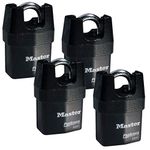 Master Lock - Four (4) High Security Pro Series Padlocks 6321NKA-4 w/BumpStop Technology.