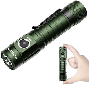 PIOOCAN S10Pro Rechargeable LED Flashlights High Lumen, 2,500 Lumens EDC Pocket Flashlight Super Bright, Powerful Mini Flashlight 5 Modes Magnetic Flash Light for Emergency, Camping, Hiking (Green)