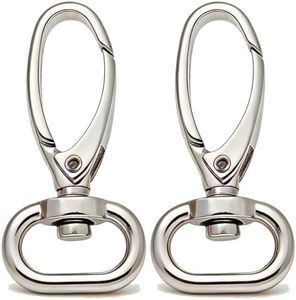 Wuuycoky Silvery 0.8" Inner Diameter Oval Ring Large Olive Buckle Lobster Clasps Swivel Snap Hooks Pack of 6