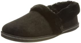 Skechers Women's Cozy Campfire Team Toasty Slipper, Black Microfiber/Faux Fur Line, 7 UK