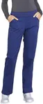 CHEROKEE WW Professionals WW170 Mid Rise Straight Leg Pull-On Pant Navy M Petite