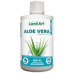 Pure Aloe Vera Juice Unflavoured 500 ml - Cold-Processed – from Organic Fresh Leaves – for Intestinal Issues – Made In Canada