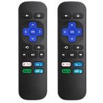 [2 Pack] Remote Control Only for Roku Express, for Roku Premiere, for Roku Box, for Roku Player, for Roku 1 2 3 4 - [NOT for Stick or TV]