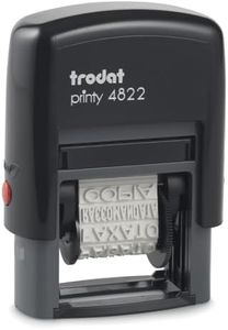 Trodat Timbro Printy 4822 Autoinchiostrante Polinome Multi Parole 12 Testi Commerciali in Italiano Colore Nero Cartuccia Nera, Inchiostro Indelebile