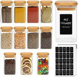 ComSaf 12Pcs Glass Spice Jars with 