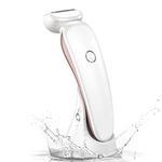 Electric Lady Shaver - Painless Womens Razor Bikini Trimmer, Cordless Wet & Dry Lady Shaver for Women Legs Underarms Pubic Hair - Rechargeable Waterproof Lady Body Shaver