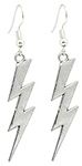 Bluebubble LUCKY LIGHTNING Silver Flash Bolt Earrings on Gift Card