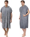 Catalonia Towel Thick Microfiber Surf Poncho with Pocket, Absorbent Change Robe for Outdoor Sports, Swimming, Camping, Hiking, Cycling, Gym, Fitness, Skiing Soft, Quick Drying