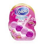 Bloo Brilliant Gel All in 1 Toilet Rim Block Cleaner, Spring Rain Fresh Scent, for All-Around Cleanliness, Long Lasting Freshness and Brilliant Shine