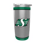 The Sports Vault by Inglasco CFL Saskatchewan Roughriders Stainless Steel Tumbler, 20-Ounce, Silver, One Size