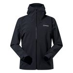 Berghaus Men's Kember Vented Waterproof Shell Jacket, Durable, Breathable Rain Coat, Black, XXL